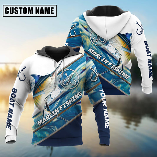 joycorners Personalized Marlin Fishing Jerseys 3D Hoodie