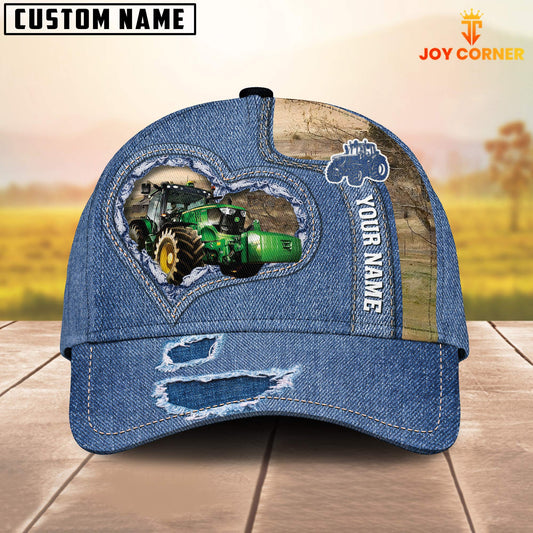 Joy Corners Tractor Customized Name Denim Cap