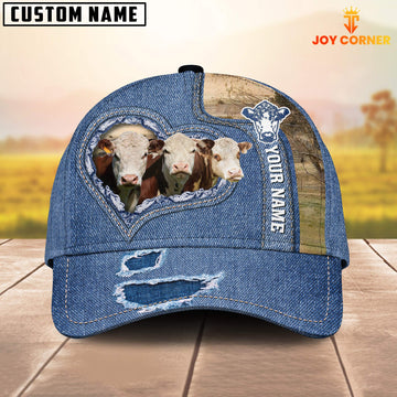 Joy Corners Hereford Customized Name Denim Cap