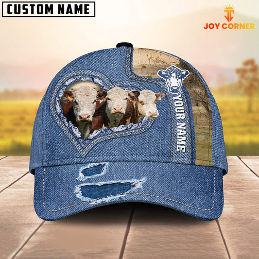 Joy Corners Hereford Customized Name Denim Cap