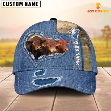 Joy Corners Beefmaster Customized Name Denim Cap