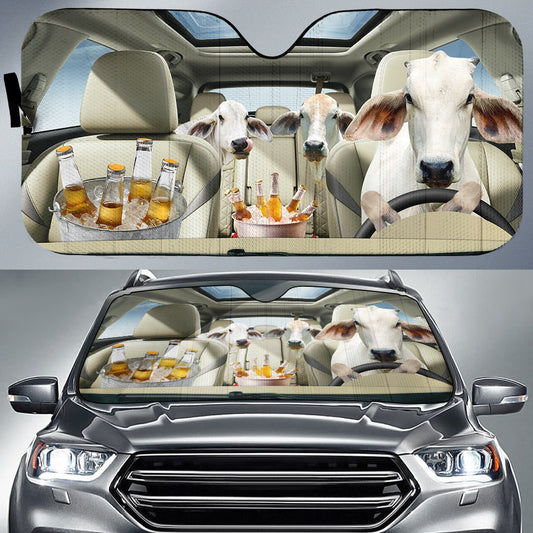 Joycorners Brahman Drink Beer Driver Car Auto Sun Shade