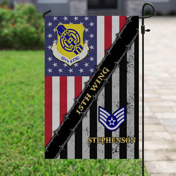 Joycorners Personalized USAF Wings Air Force Garden Flag #MT60
