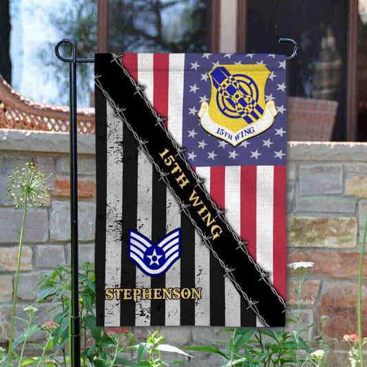 Joycorners Personalized USAF Wings Air Force Garden Flag #MT60