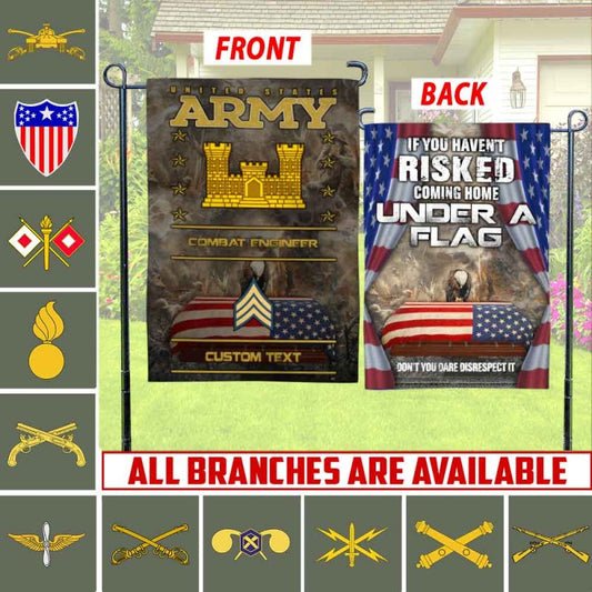 Joycorners Custom Army Branches Military Garden Flag #MT53