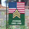 Joycorners Custom US Military Veteran Patriotic Garden Flag #MT20