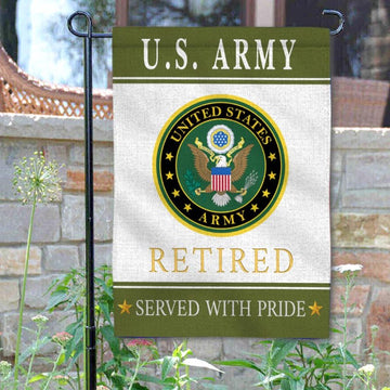 Joycorners Veteran Served With Pride Patriotic Garden Flag #MT50