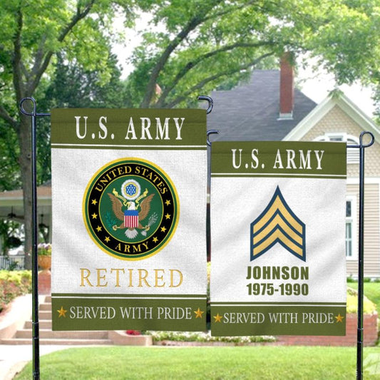 Joycorners Veteran Served With Pride Patriotic Garden Flag #MT50