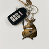 Joycorners Funny Relaxed Deer Smoking Drinking Wine Keychain & Ornament Personalized Name