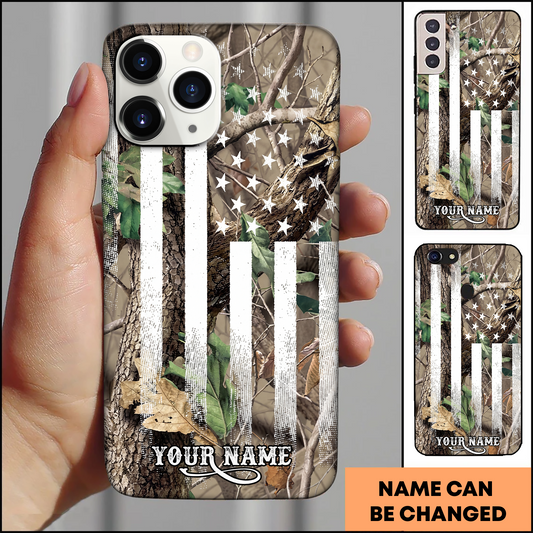 Joycorner Camo American Flag Personalized Phone Case