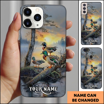 Joycorner Mallard Ducks Sunset Lake Personalized Phone Case