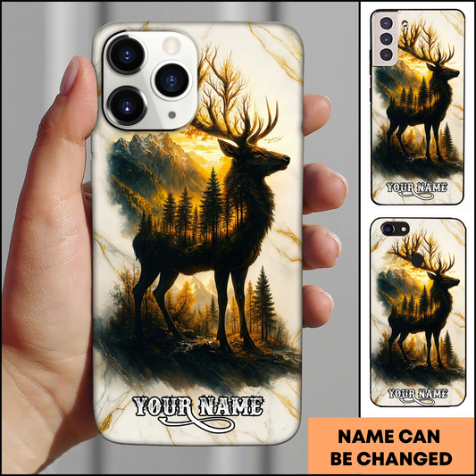 Joycorner Personalized Golden Nature Deer Phone Case