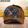 Joycorners Deer Hunter Camo Leather Personalized Name 3D Cap (6 Colors)