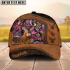 Joycorners Deer Hunter Camo Leather Personalized Name 3D Cap (6 Colors)
