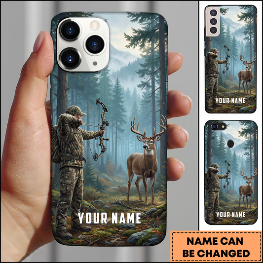 Joycorner Bow Hunter & Whitetail Forest Personalized Name Phone Case