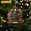 Joycorners Hunting Rifle Rack Ornament - Personalized Name Deer Skull Christmas Decoration