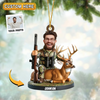 Joycorners Personalized Hunting Christmas Ornament Custom Photo Gift For Hunters