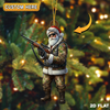 Joycorner Personalized Camo Hunter Santa Ornament