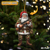 Joycorner Personalized Christmas Hunter Santa Ornament