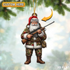 Joycorner Personalized Christmas Hunter Santa Ornament