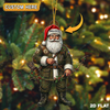 Joycorner Personalized Christmas Bow Hunter Santa Ornament