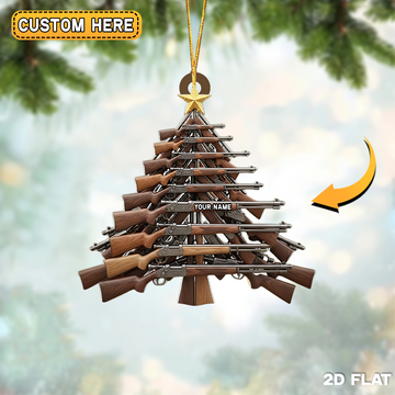 Joycorner Personalized Gun Christmas Tree Ornament