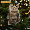 Joycorner Personalized Deer Hunter Backpack Ornament