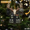 Joycorner Personalized Antler Skull Hunting Vest Ornament