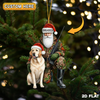 Joycorner Personalized Santa Hunter Dog Ornament