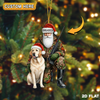 Joycorner Personalized Santa Hunter Dog Ornament