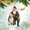 Joycorner Personalized Santa Hunter Dog Ornament