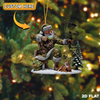 Joycorner Personalized Santa Bow Hunting Ornament