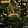 Joycorner Personalized Buck Hunter Crest Ornament