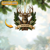 Joycorner Personalized Buck Hunter Crest Ornament