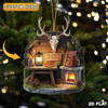 Joycorner Personalized Deer Skull Cabin Ornament