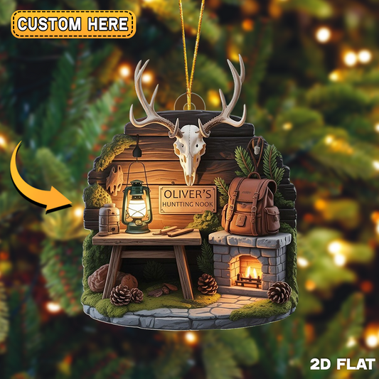 Joycorner Personalized Deer Skull Cabin Ornament