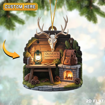 Joycorner Personalized Deer Skull Cabin Ornament
