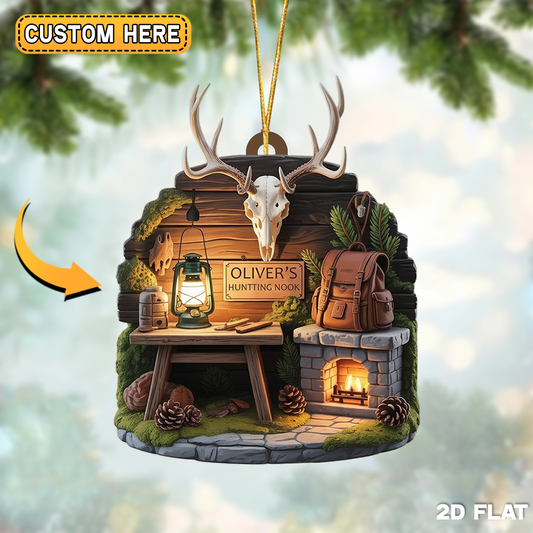 Joycorner Personalized Deer Skull Cabin Ornament