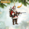 Joycorner Personalized Christmas Hunter Santa Ornament