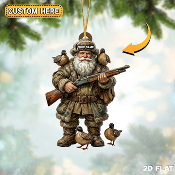 Joycorner Personalized Bird Hunter Santa Ornament