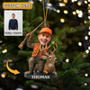 Joycorners Personalized Hunting Christmas Ornament Custom Photo Gift For Hunters Lover