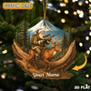 Joycorners Personalized Santa Riding Deer Ornament