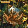 Joycorners Personalized Santa Riding Deer Ornament
