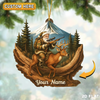 Joycorners Personalized Santa Riding Deer Ornament