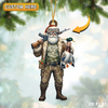 Joycorners Personalized Camo Gear Santa Duck Slayer Ornament
