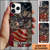 Joycorners American Flag Deer Patriotic Personalized Name Phone Case