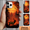 Joycorners Sunset Moon Deer Silhouette Personalized Name Phone Case