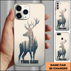 Joycorners Double Exposure Forest Deer Personalized Name Phone Case
