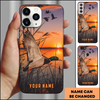 Joycorners Sunset Flying Duck Hunting Personalized Name Phone Case