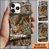 Joycorners Realistic Woodland Camo Personalized Name Phone Case